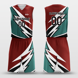 White&Red Windstorm Basketball Set for Team