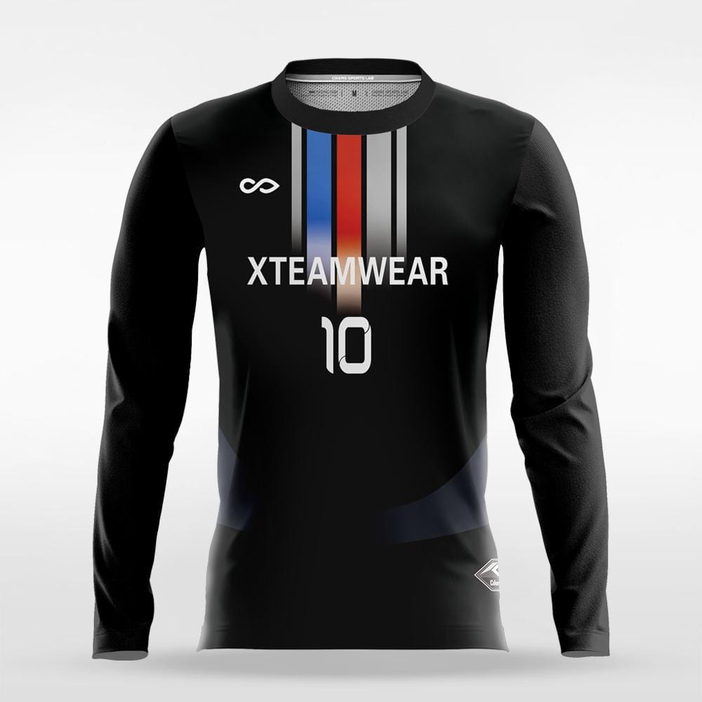 Black Long Sleeve Soccer Jersey