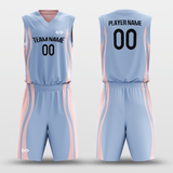 Pink&Blue Customized Classic28 Reversible Basketball Set