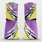 Green&Purple Windstorm Sublimated Basketball Set