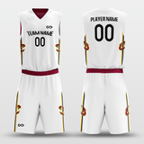 Red&White Sublimated Basketball Set