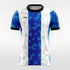 Blue & White Pattaya Soccer Jersey