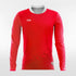 Red Long Sleeve Soccer Jersey Design