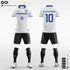 White Argyle All Over Sublimation Print Soccer Kits