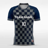 Blue Plaid Custom Soccer Jersey