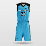 Blue Leopard - Custom Sublimated Basketball Jersey Set