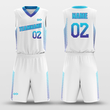 braid white basketball jersey kit