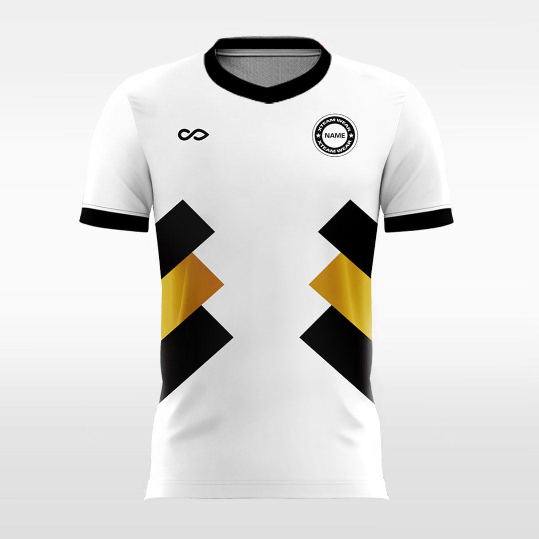 White Golden Mask Soccer Jersey