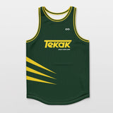 Dark green sleeveless jerseys