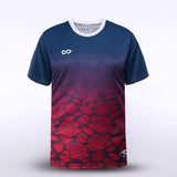 Navy & Red Flower Virtue Soccer Jersey