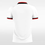 White and Red Men's Team Soccer Jersey Design