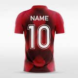 Red Men's Team Soccer Jersey Design