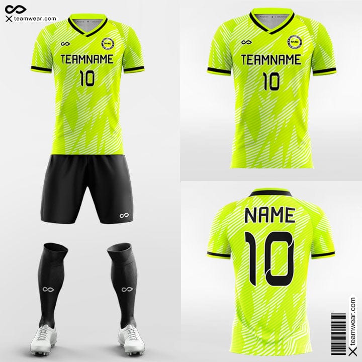 Neon Green Soccer Jersey Kit