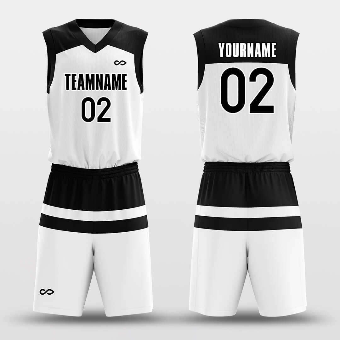 parallel black white basketball jeresy