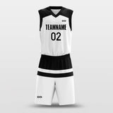 Parallel Black White - Customized Basketball Jersey Set Design