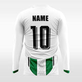 affirmative customized white sublimated long sleeve soccer jersey