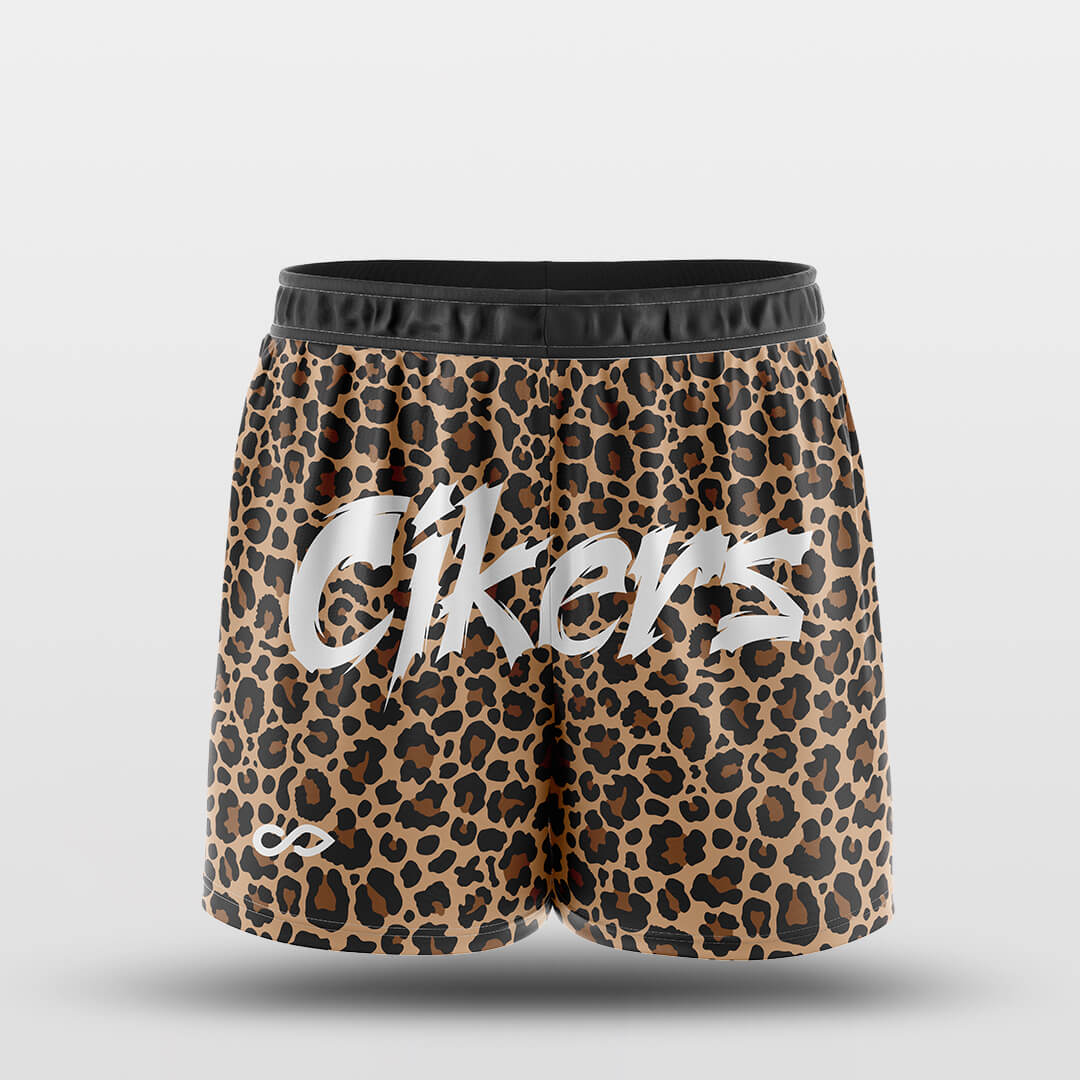 animal print training shorts