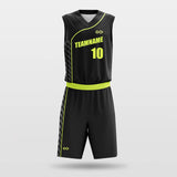 Black and yellow basketball jersey custom