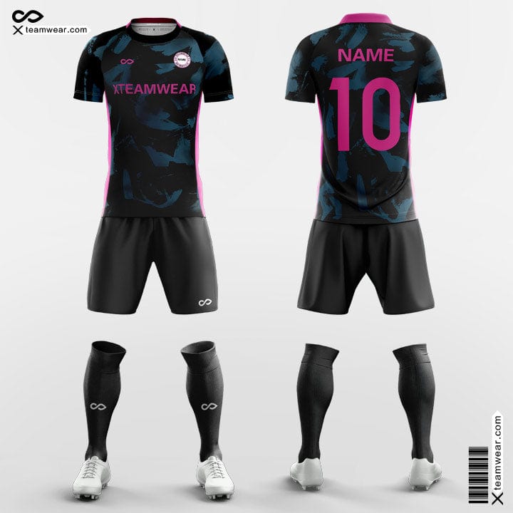 Black and Pink Soccer Jersey Camo Design