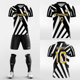 black and white soccer jersey kit