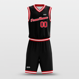 Black Red White - Custom Basketball Jersey Design for Team