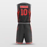 black custom basketball jersey kit