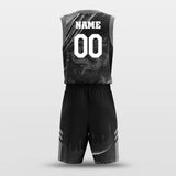 black custom basketball jersey