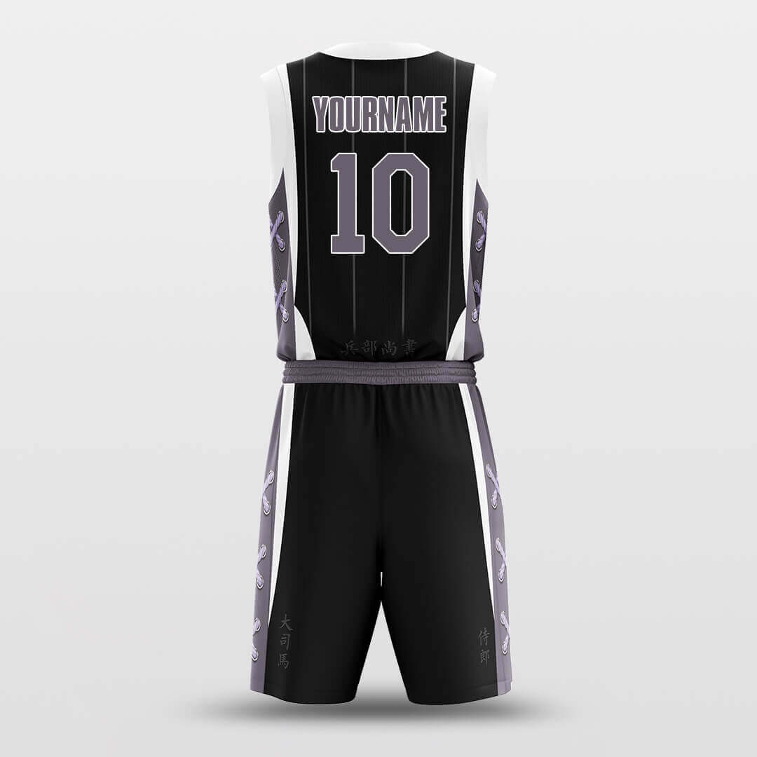 black custom basketball jersey