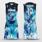 black custom basketball jersey