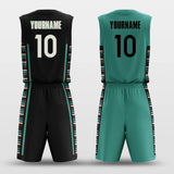 black custom reversible basketball jersey