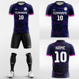 black custom sleeve soccer jersey kit