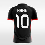      black custom soccer jersey