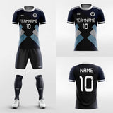 black custom soccer jerseys kit