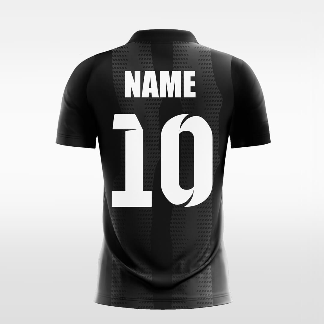 black short soccer jersey