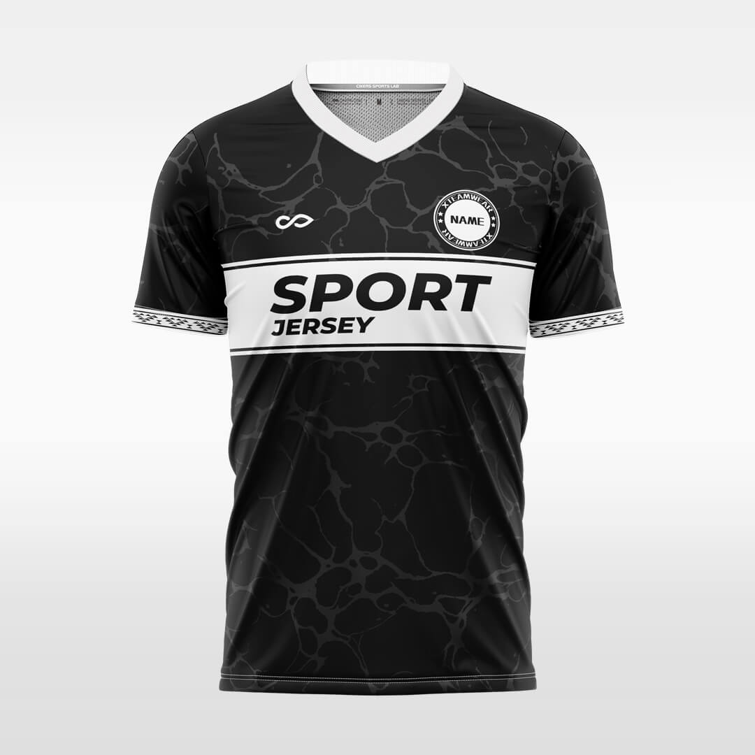  black soccer jersey for men sublimation