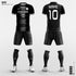 Black Soccer Jersey Kit Moire Pattern