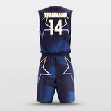 blue custom basketball jersey