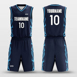 blue custom basketball jersey