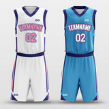 blue custom basketball jersey