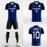     blue custom soccer jersey kit