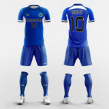 blue custom soccer jerseys kit 