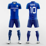 blue custom soccer jerseys kit