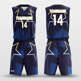 blue custom youth basketball jersey