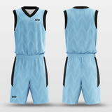 blue customized basketball jersey kit