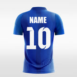 blue customized mens sublimated soccer jersey