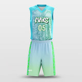 blue green yellow basketball jersey set