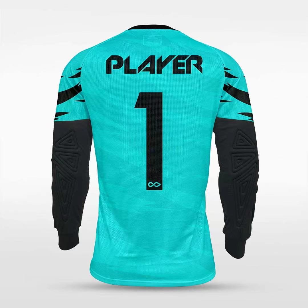 blue long sleeve soccer jersey