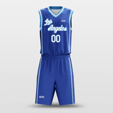 blue los angeles basketball jersey kit