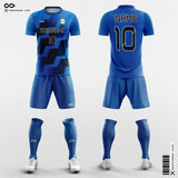 Blue Soccer Jersey Kit Diagonal