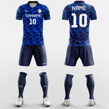 blue soccer jersey set